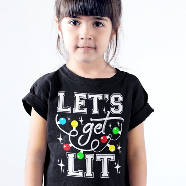 Let's Get Lit Christmas Party Funny - Xmas Light T-Shirt (Creator Uploaded)