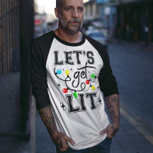 Let's Get Lit Christmas Party Funny - Xmas Light