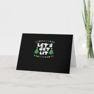 Let's Get Lit Christmas Tree Jingle Bells Card