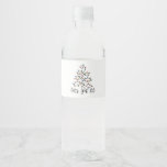 Let&#39;s Get Lit Christmas Tree Lights Classic Water Bottle Label