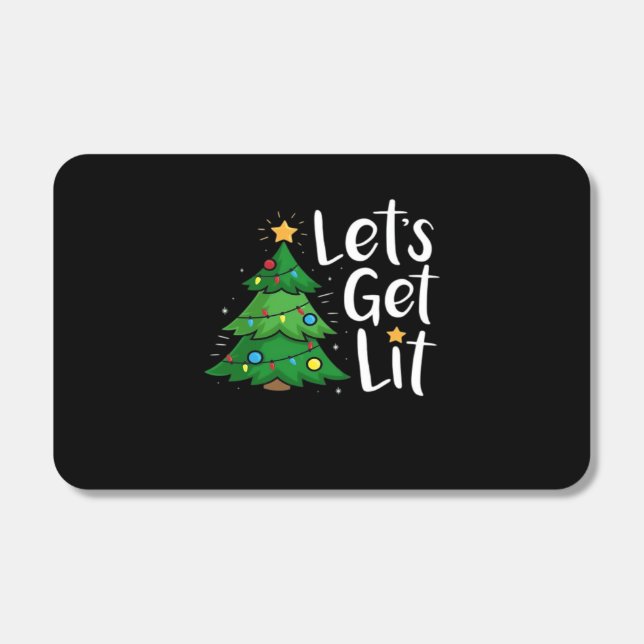Let's Get Lit Christmas Tree Lights Funny Classic Matchboxes (Front)