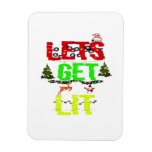 Let&#39;s Get Lit Classic Funny Retro Magnet