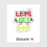 Let&#39;s Get Lit Classic Funny Retro Sticker