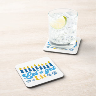 Let's Get Lit! Cork-Backed Coasters