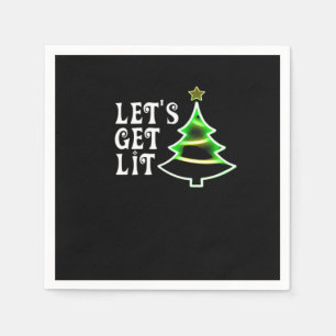 Let's Get Lit Design Adult Funny Christmas Essenti Napkins