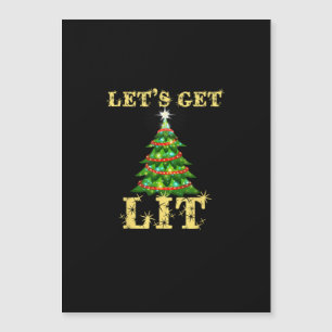 Let's Get Lit Drinking Funny Christmas