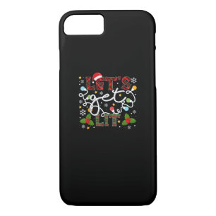 Let's Get Lit Drinking Santa Christmas Lights iPhone 8/7 Case