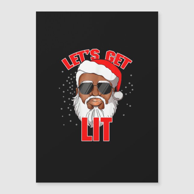 Let's Get Lit Drinking Santa Hat Christmas Lights  (Front)