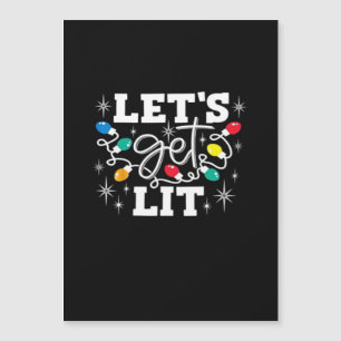 Let's Get Lit Drinking Santa Hat Christmas Lights