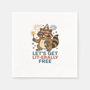 Let's Get Lit-erally Free Design - Fun Party Quote Napkins