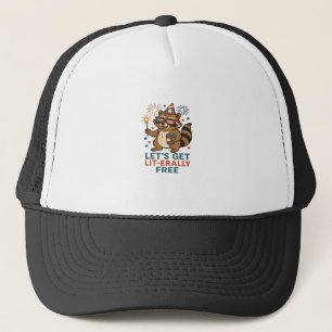 Let's Get Lit-erally Free Design - Fun Party Quote Trucker Hat
