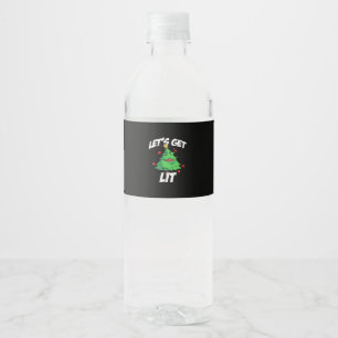 Let's Get Lit Essential Minimal Clean Water Bottle Label