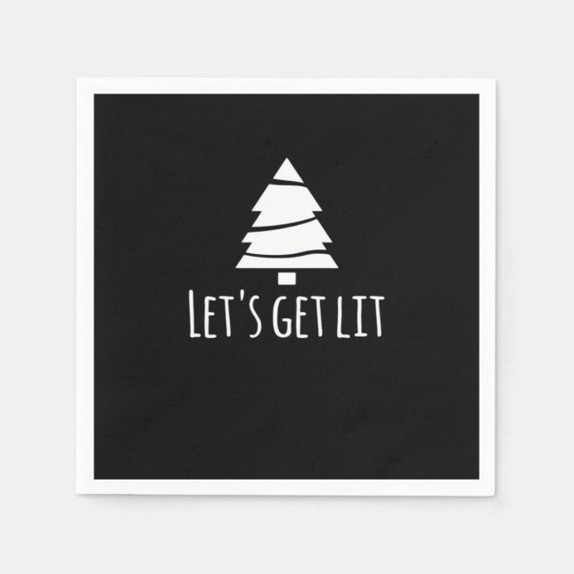 Let's Get Lit Essential Retro Style Napkins (Front)