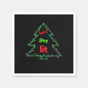 Let's Get Lit Essential Retro Style Napkins