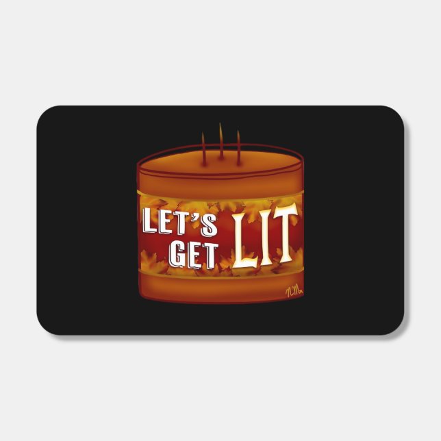 Let's Get Lit Fall Candle Classic Matchboxes (Front)