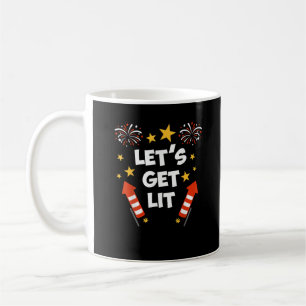 Let's Get Lit Fireworks English Teachers Get Lit Coffee Mug