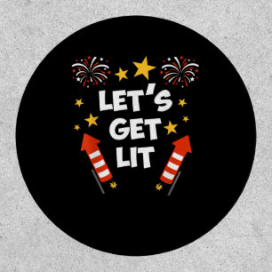 Let's Get Lit Fireworks English Teachers Get Lit Patch