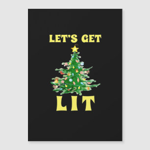 Let's Get Lit Funny Christmas Drinking Classic