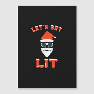 Let's Get Lit Funny Christmas Drinking Funny