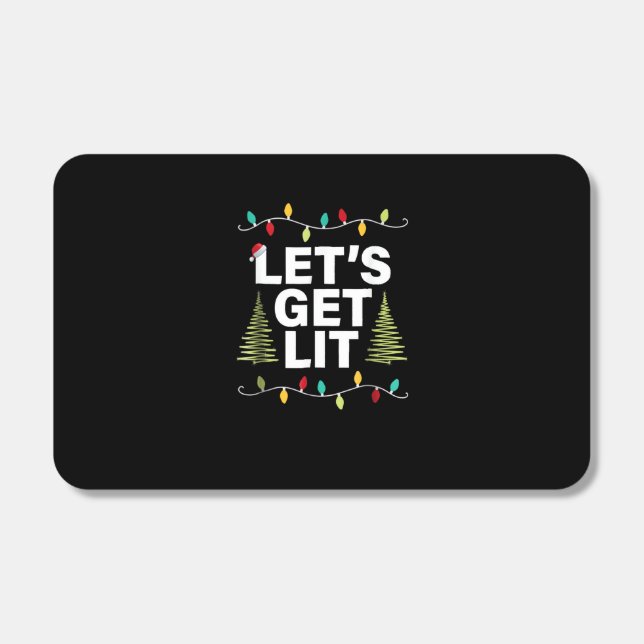 Let's Get Lit Funny Christmas Drinking Lights Matchboxes (Front)