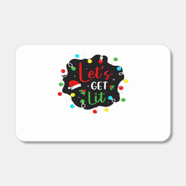 Let's Get Lit Funny Christmas Drinking Lights Sant Matchboxes (Front)