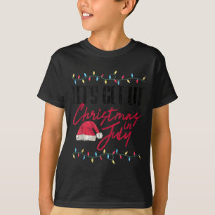 Let's Get Lit Funny Christmas In July Graphic Tank