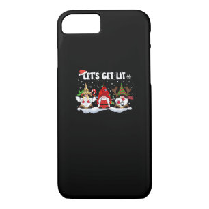 Let's Get Lit Funny Christmas Lights Christmas Gno iPhone 8/7 Case