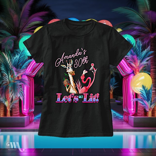 Let's Get Lit Funny Cocktail Adult Birthday  T-Shirt (Creator Uploaded)