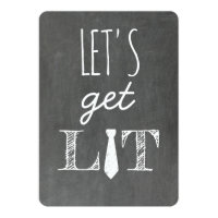 Let's Get Lit Funny Groomsman Invitation