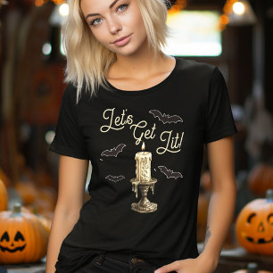 Let's Get Lit Funny Halloween  Tri-Blend Shirt
