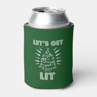 Lets Get Lit Slim Can Cooler christmas Can Coolers Lets Get Lit