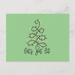 Let's Get Lit Greeting Postcard