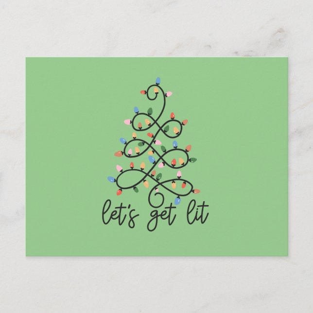 Let's Get Lit Greeting Postcard (Front)