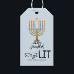Let's Get Lit | Hanukkah Gift Tags<br><div class="desc">These are happy…cheerful and colorful tags that will look amazing on all of your Hanukkah gifts. They are great to tie around a bottle of sparkling wine or attach it to a special baked good…you are going to want to use them on all of your gifts. Add your custom wording...</div>