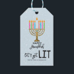 Let's Get Lit | Hanukkah Gift Tags<br><div class="desc">These are happy…cheerful and colorful tags that will look amazing on all of your Hanukkah gifts. They are great to tie around a bottle of sparkling wine or attach it to a special baked good…you are going to want to use them on all of your gifts. Add your custom wording...</div>
