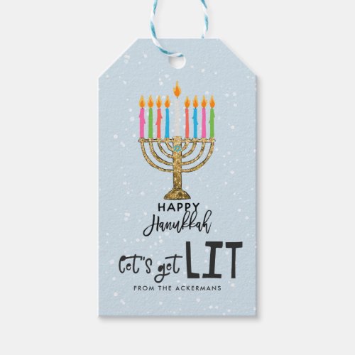 Lets Get Lit  Hanukkah Gift Tags