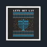 Lets Get Lit Hanukkah Jewish Festival Gift Napkins<br><div class="desc">This "Lets Get Lit Hanukkah Jewish Festival Gift" is the perfect design in celebrating the Jewish festival. Great gift idea for Christmas,  Birthdays and Any Occasions.</div>