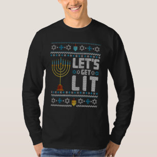 Lets Get Lit Hanukkah T-Shirt