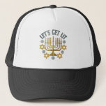 Let's Get Lit - Happy Hanukkah Jewish Holiday Gift Trucker Hat<br><div class="desc">Simchat Torah ( Happy Hanukkah) Shana Tova Umetuka - A Good and Sweet Year! The ideal design for Rosh Hashanah - The Jewish New Year! Happy New Year! Shalom! Mazel Tov and Lechaim! Let's celebrate! Shana Tova (or Shanah Tovah)! Perfect design to wear on Rosh Hashanah! The ideal gift for...</div>