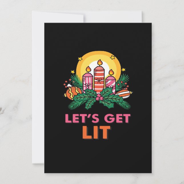 Let's Get Lit  Holiday Card (Front)