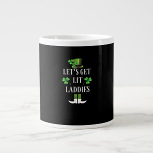 Let's Get Lit Laddies Funny Classic Giant Coffee Mug