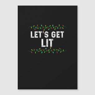 Let's Get Lit Pajamas Funny Cute Lights Christmas 