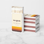 Let's get lit Retro 60s vintage colors wedding Matchboxes<br><div class="desc">Let's get lit: a funny and practical wedding favors for your guests. Choose a retro and vintage for your wedding stationery. Classic yet modern and trendy,  it will suit all your needs. Easily customizable,  you change the text color or the background as you like.</div>