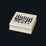 Let's Get Lit! Stamp<br><div class="desc">This cheeky Hanukkah pattern is an eye-catcher! It's a fun and funky way to dress up decor,  gifts,  apparel,  and household items for the occasion. Check out my store for more pattern items and gift ideas,  or combine items to create an interesting gift package!</div>