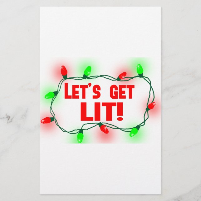 lets get lit stationery (Front)