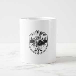 Let's Get Lit Tents Camping Classic Giant Coffee Mug
