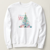 Let's Get Lit Watercolor Christmas Tree