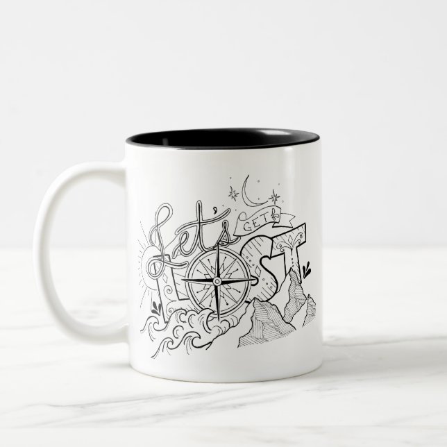Let's Get Lost - Adventure Typography | Mug (Left)