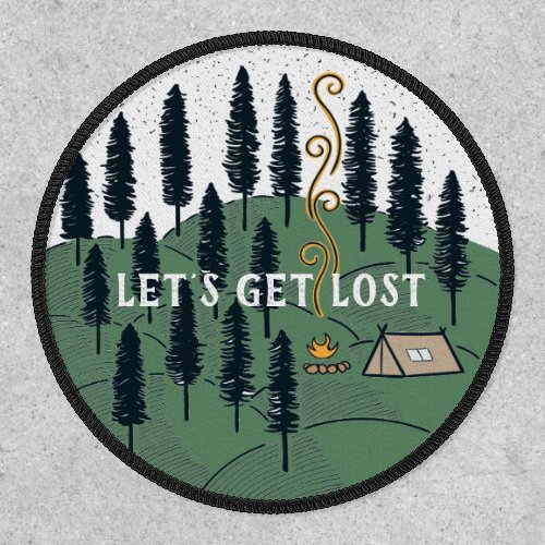 Lets Get Lost  Retro Camp Patch