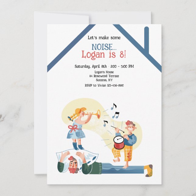 Let's Get Loud Birthday Invitation (Front)